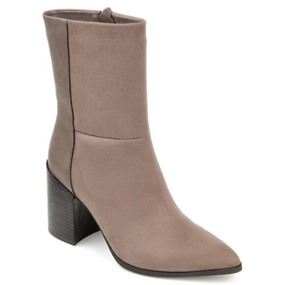 Journee Collection Sharlie Two-Tone Booties in Taupe New In Box Size 10 - Picture 1 of 7